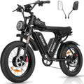 Ridstar 1500W Electric Bike for Adults, 33MPH 48V 20ah Electric Bicycle, 20" Fat Tire Full Suspension Mountain Bike UL2849