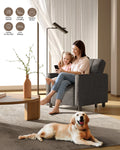 Lofka Chair Bed, Convertible Sofa Bed Couch Recliner Single Bed for Living Room/Office/Bedroom, Light Gray