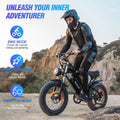 Ridstar Electric Bike for Adults Q20, 1200W 30MPH, 48V 15.6ah Electric Bicycle, 7 Speed Full Suspension Mountain Bike UL2849