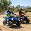 24V Kids ATV Ride On Quad, Electric 4 Wheeler Toy with 5Mph Max Speed, LED Headlights, Music, Front & Rear Storage for Boys Girls