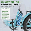 ABORON 3.0 Fat Tire Electric Trike for Senior Foldable E - Bike, 500W Motorized Tricycle Adult 20" Folding 3 Wheel Electric Commute Bike Trike W/48V Battery and Storage Baskets
