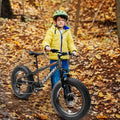 20 in Mountain Bike for 7 - 15 Years Old, 7 Speed Kids Bike with High Carbon Steel Frame, Fat Tire and Dual Disc Brake, Front Suspension Mountain Bicycle Gift for Boys Girls, Grey - Orange