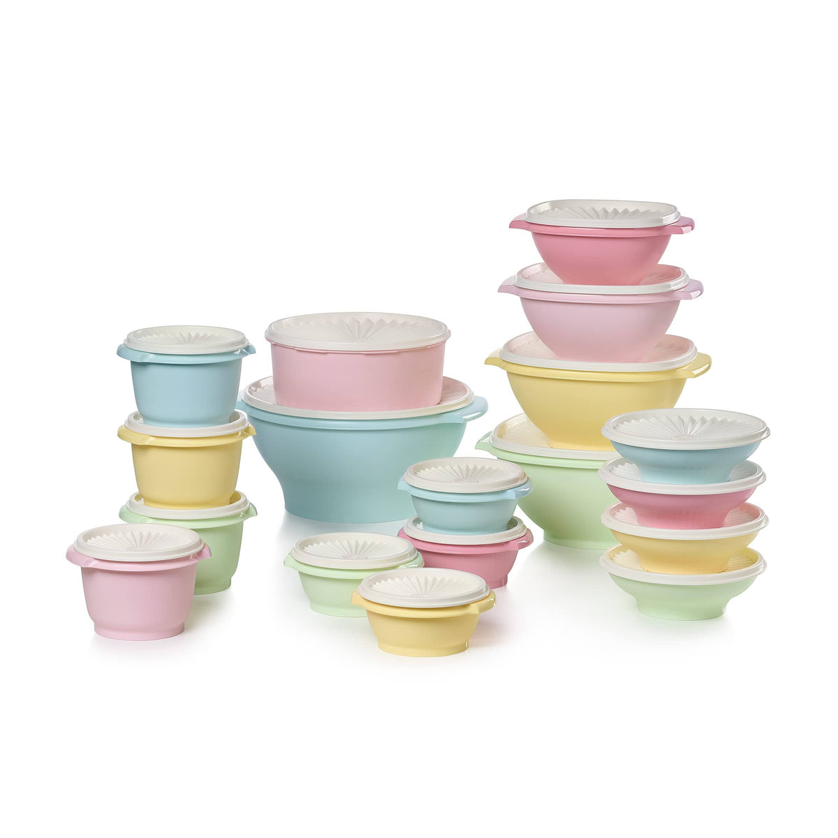 Tupperware Heritage Collection 36 Piece Set Food Storage Container Vintage Color