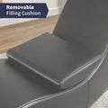 MUZZ Yoga Chair, Curved Yoga Chaise Lounge for Adults Stretching Exercising Relaxing, Chaise Lounge Chair with Adjustable Mats for Living Room Apartment Indoor(Dark Grey)