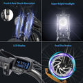 Ridstar Electric Bike for Adults Q20, 1200W 30MPH, 48V 15.6ah Electric Bicycle, 7 Speed Full Suspension Mountain Bike UL2849