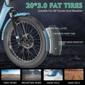 ABORON 3.0 Fat Tire Electric Trike for Senior Foldable E - Bike, 500W Motorized Tricycle Adult 20" Folding 3 Wheel Electric Commute Bike Trike W/48V Battery and Storage Baskets