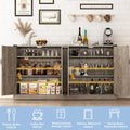 71" Tall Farmhouse Kitchen Pantry Cabinet, 5 Layers Storage Cabinet with Adjustable Shelves, Farmhouse Pantry Cabinet with 4 Barn Doors for Kitchen, Dining Room, Bathroom, Living Room, Rustic White