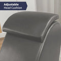 MUZZ Yoga Chair, Curved Yoga Chaise Lounge for Adults Stretching Exercising Relaxing, Chaise Lounge Chair with Adjustable Mats for Living Room Apartment Indoor(Dark Grey)
