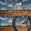 6000W(Peak) Motor 60V/35ah Battery, Freego X2pro Electric Motorcycle for Adults, Electric Bike 50MPH/7 Speed Off Road Electric Bicycle, 19x2 Full Suspension/Four - Piston Hydraulic Brake UL2849MTB