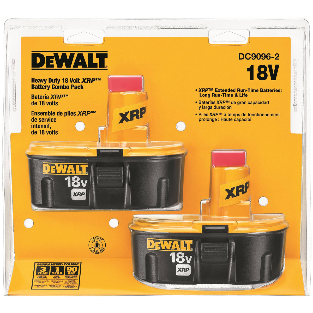 DEWALT 18 - Volt xRP NiCd Extended Runtime Pack 2.4 Ah Battery (2 - Pack) - Instock