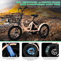 ABORON 3.0 Fat Tire Electric Trike for Senior Foldable E - Bike, 500W Motorized Tricycle Adult 20" Folding 3 Wheel Electric Commute Bike Trike W/48V Battery and Storage Baskets