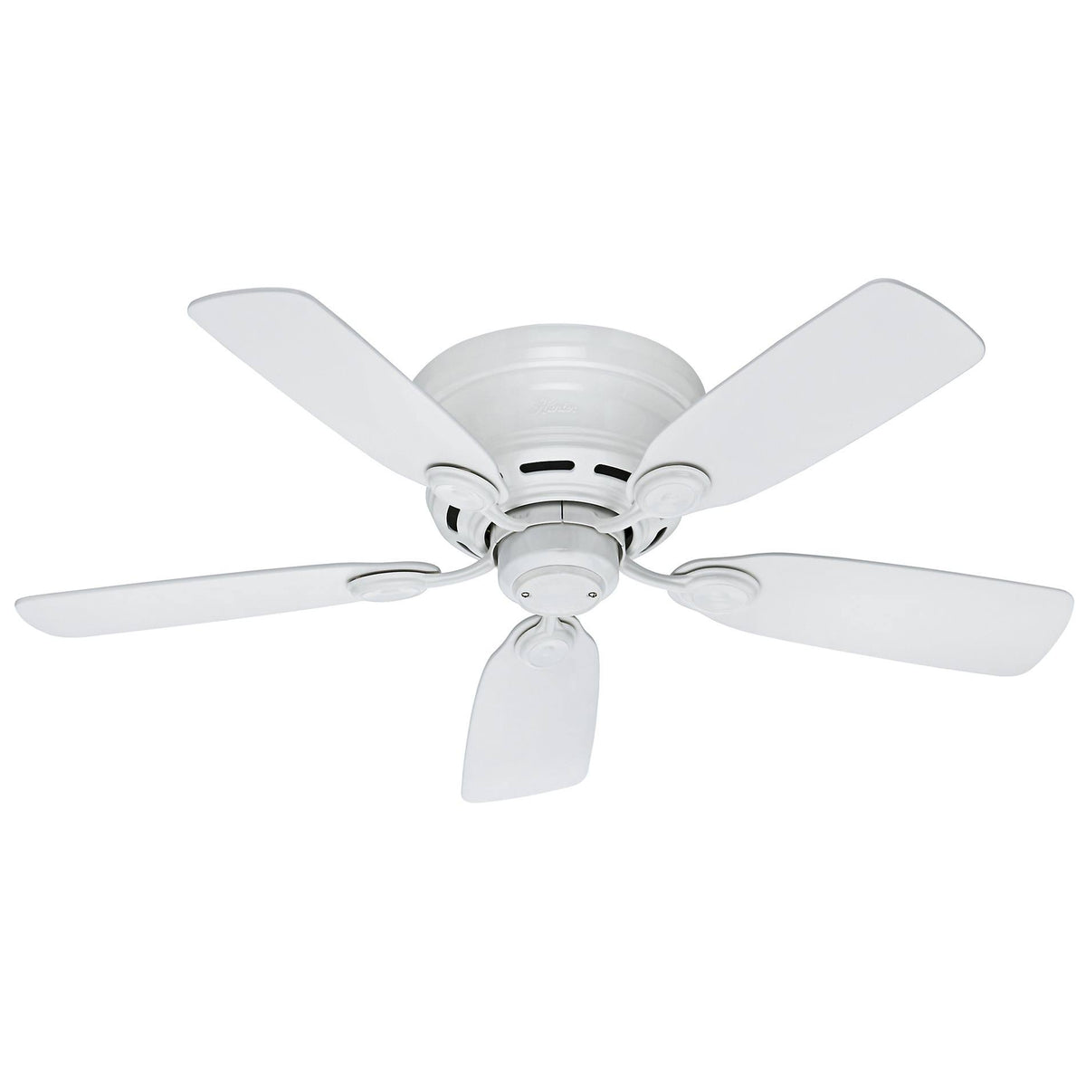 Hunter Low Profile IV 42" Ceiling Fan - White - White Blades