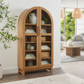Better Homes & Gardens Juliet Arch Accent Cabinet, Black Finish - Deep Green