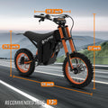 TUTTIO Soleil01 Electric Dirt Bike for Adults, 48V 21ah 200n.m, 2000W Motor, Max 37mph, Maximum Range 45 Miles, Dirt Bikes