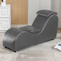 MUZZ Yoga Chair, Curved Yoga Chaise Lounge for Adults Stretching Exercising Relaxing, Chaise Lounge Chair with Adjustable Mats for Living Room Apartment Indoor(Dark Grey)