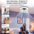 Cannonx 14 Low Profile Ceiling Fans with Lights and Remote, Modern Fandelier Ceiling Fan with Light, 6 Speeds, 3 Lighting Modes 3500K - 5500K, Flush Mount for Bedroom, LED 2200 Lumens