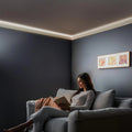 7 - Piece 94.5 (55.12 Ft) Crown Molding with Duct Kit for Seamless Ambient Home Accent Lighting | Waterproof Channel for Easy LED Strip Installation (CROWN MOLDING WITH LED DUCT)