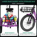 ABORON 3.0 Fat Tire Electric Trike for Senior Foldable E - Bike, 500W Motorized Tricycle Adult 20" Folding 3 Wheel Electric Commute Bike Trike W/48V Battery and Storage Baskets