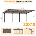 AECOJOY 20' x 10' Outdoo Gazebo for Patio, Large 10x20 Pergola Carport