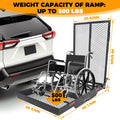 HECASA Hitch Mounted Cargo Carrier Mobility Scooter and Wheelchair Carrier Rack with Loading Ramp Luggage Basket Disability Medical Lift Rack