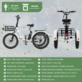 ABORON 3.0 Fat Tire Electric Trike for Senior Foldable E - Bike, 500W Motorized Tricycle Adult 20" Folding 3 Wheel Electric Commute Bike Trike W/48V Battery and Storage Baskets