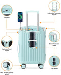 20 in Carry on Luggage with Cup Holder & USB Port, Airline Approved TSA - Locked Luggage, Lightweight PC Material Travel Suitcase with 360 Spinner Wheel
