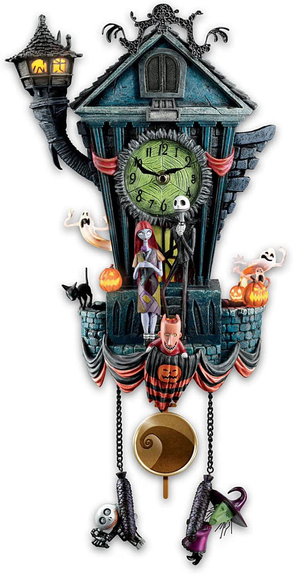 The Bradford Exchange the Nightmare Before Christmas Cuckoo Clock, 21 in, Musical, Light - up, Limited Edition