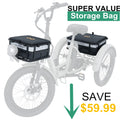ABORON 3.0 Fat Tire Electric Trike for Senior Foldable E - Bike, 500W Motorized Tricycle Adult 20" Folding 3 Wheel Electric Commute Bike Trike W/48V Battery and Storage Baskets
