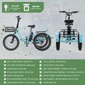 ABORON 3.0 Fat Tire Electric Trike for Senior Foldable E - Bike, 500W Motorized Tricycle Adult 20" Folding 3 Wheel Electric Commute Bike Trike W/48V Battery and Storage Baskets