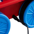 6V 2-Seater Ride On Train with Detachable Carriage, Under-Seat Storage, Whistle & Flashing LED Lights, Trackless Electric Ride On Toy for Kids