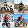Ridstar 1500W Electric Bike for Adults, 33MPH 48V 20ah Electric Bicycle, 20" Fat Tire Full Suspension Mountain Bike UL2849