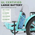 ABORON 3.0 Fat Tire Electric Trike for Senior Foldable E - Bike, 500W Motorized Tricycle Adult 20" Folding 3 Wheel Electric Commute Bike Trike W/48V Battery and Storage Baskets